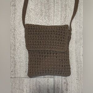 Kathy Ireland Woven Crossbody Bag Tan Boho Vintage Mini Purse Neutral